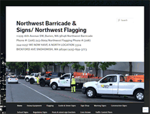 Tablet Screenshot of northwestbarricadeandsigns.com